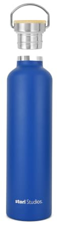 Stori Studios Vacuum Insulated Metal Water Bottle Stainless Steel Water Bottle, BPA Free (Blue, 750, Millilitres)