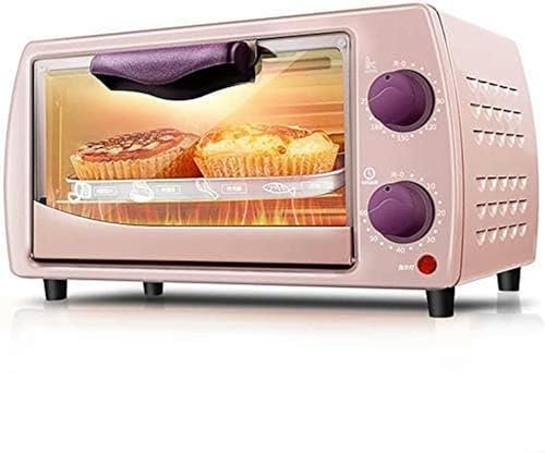 BTURYT Mini Four électrique Domestique, Four de Cuisson Multifonctionnel, poêle à Pain, Grill Domestique, Petit Four à gâteaux, Four à Pizza, Mini Fours 9 L (Rose)