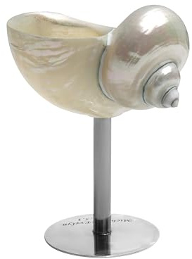 Verres à vin en forme de conque naturelle pour mariage, champagne, martini, cocktail, anniversaire, demoiselle d'honneur, fête d'anniversaire de mariage (Blanc / Métal)