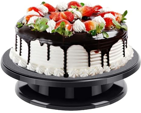 YRsorn Tortenplatte Drehbar - 27 cm Drehteller Torte, Drehbare Tortenplatte, Tortendrehteller für Backen Gebäck, Fondant, Kuchen Dekorieren, Gebäck, Cupcakes, Buttercreme, Zuckerguss