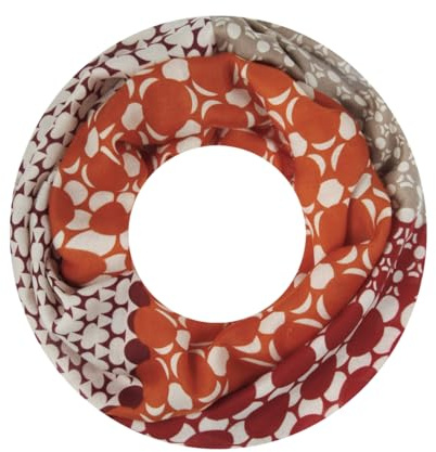 Majea Damen Loop Schal Schlauchschal Halstuch (880021) (rot 3)