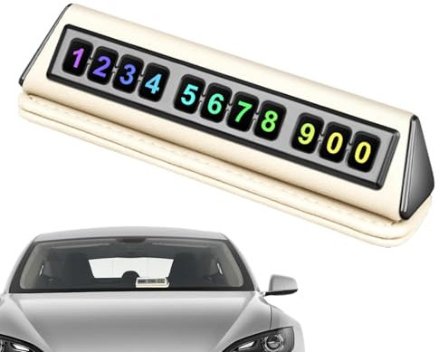 Kfz-Parktelefonnummernschild – Kfz-Kennzeichen zum Parken | Drehbares Telefonnummernschild Stoppschild für LKW, Auto-Armaturenbrett