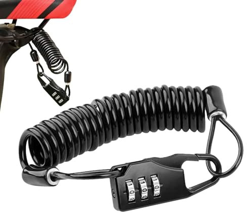 Xvilmaun Cerradura de combinación de código,Cerradura para scooter | Bloqueo de contraseña portátil | Candado de cable multifuncional, candado para scooter eléctrico, portátil, fuerte antirrobo para