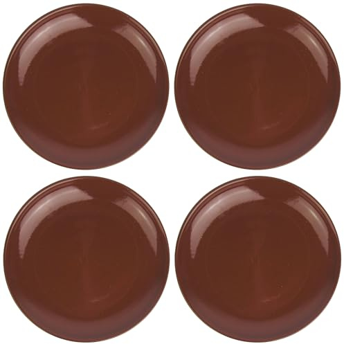 Lentz 4 platos llanos de arcilla de 23 cm de diámetro, aptos para lavavajillas, microondas y horno