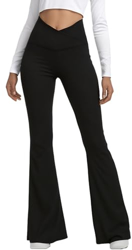 Merlvida Legging Femme Push Up Taille Haute Évasé – Pantalon de Sport Gainant avec Contrôle du Ventre Leggings Flare Bootcut pour Yoga Fitness Gym