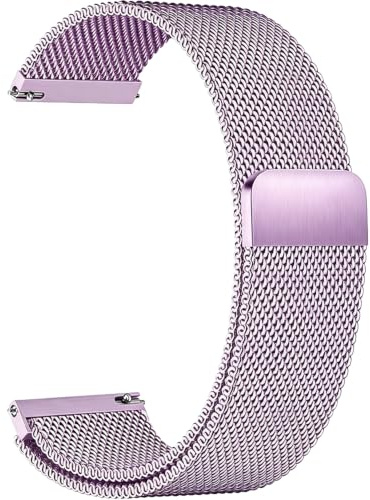 Aurrain 18 mm klockarmband i rostfritt stål i metall för Garmin Vivoactive 4S/3S/Venu 3s/2s/Huawei WatchGT5/WatchGT4/Forerunner255s/ActiveS/FossilLadies Gen6/5E/3/4/HRGen4, unisex ersättningsarmband.