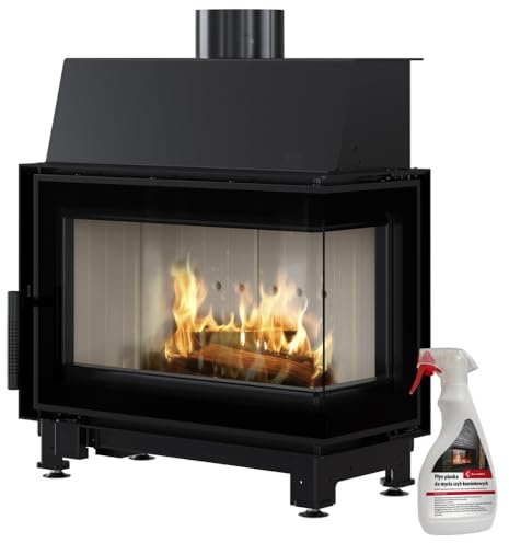 KRATKI Inserto per stufa a camino Simple, vetro laterale, disco destro, dimensioni in cm: altezza 78,1 x larghezza 64,4 x profondità 39,8 cm, potenza termica nominale 6 kW, classe di efficienza