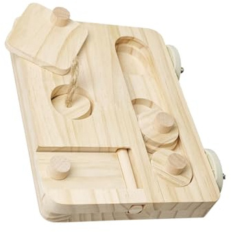 Jouet puzzle en bois pour perroquets combinant défi de recherche de nourriture et escalade - Caractéristiques pour décoration de cage à oiseaux - Station d'alimentation interactive pour oiseaux