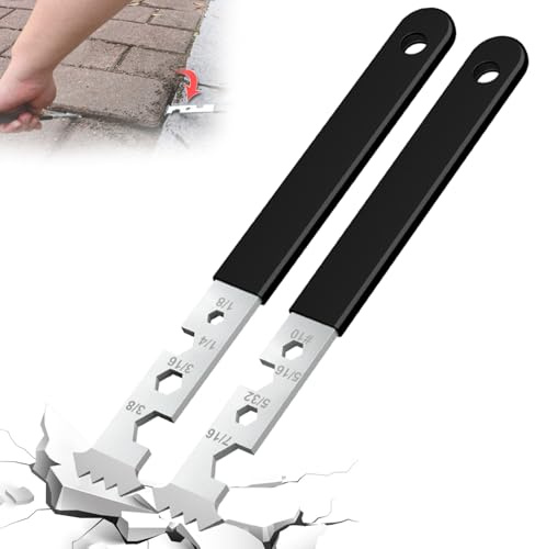 2-in-1 Pflastersteinheber Set Mit Sechskant-Schlüssel, 2 Teilig Doppelhaken-Stemmwerkzeug Mit Sägezahn-Mikrozähnen Und Rutschfestem Griff