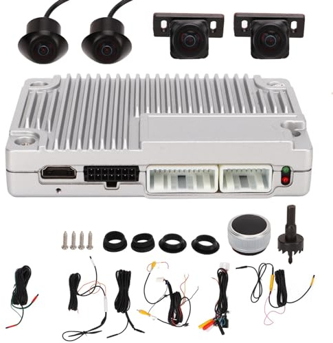 Vue Surround à 360 ° 1080p Système de caméra panoramique Grand Angle Autos DVR 4 Voies