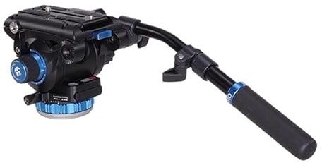 Gimbal Head, Cabezal de vídeo fluido S6PRO/S6N, base plana de 65 mm, carga útil de 6 kg (13,2 lb).