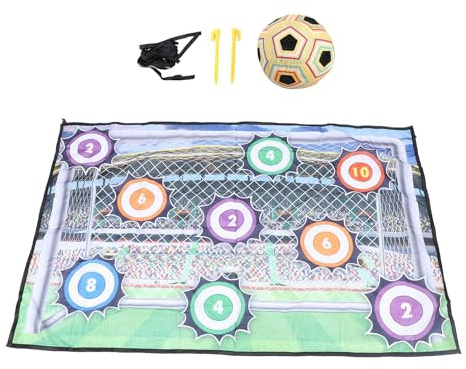 LMHHMIN Tappetino da Gioco per Pallone da Calcio Set per Interni ed Esterni Gioco di Lancio del Bersaglio Gioco di Lancio della Porta da Calcio con Pallone da Calcio per Ragazzi (Tipo B)