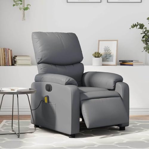 Mimdixy Fauteuil rembourré, fauteuil de massage, fauteuil de massage, électrique, en cuir synthétique, pour salon, facile à monter, facile à entretenir
