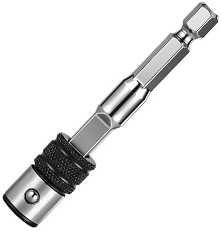 Gungtj Extensión de punta de taladro – Extensión de soporte de vástago hexagonal de 1/4 pulgadas | Accesorios de taladro de autobloqueo | para destornillador, construcción, electricista, mecánico