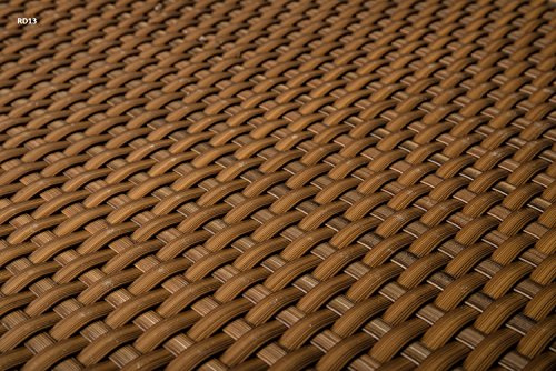 Sellon24 (17,99€/m2) Balkonverkleidung Sichtschutz Meterware Balkonsichtschutz Polyrattan Balkonbespannung RD13-honig110