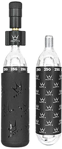 Peaty's Holeshot CO2 Tire Inflator Kit, Road & Gravel 16g, Black