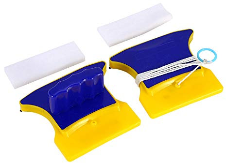Essuie-glace Magnétique Pour Vitres, Essuie-glace Magnétique Double Face, Essuie-glace Magnétique Avec 2 Cotons De Nettoyage Supplémentaires Pour Fenêtre