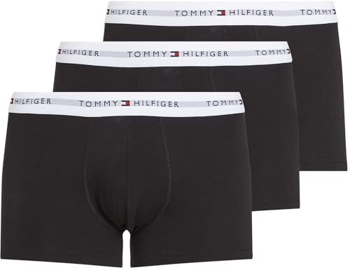 Tommy Hilfiger Uomo Pantaloncini Boxer Confezione da 3 con Fascia con Logo, Multicolore (TH Wht/TH Wht/TH Wht), M