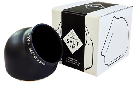 Maldon Salt - Ceramic Salt Pig | Made of Quality Ceramic with a Classic Design | Perfect Addition to The Kitchen or Dining Room | Black