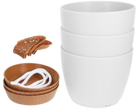Happyyami 3stücke Selbstwässernde Blumentöpfe Hydroponische Pflanzengefäße Für Innenbereich Für Kräuter Und Blumen Im Büro Oder Wohnzimmer Elegante Dekoration Für Balkon Und