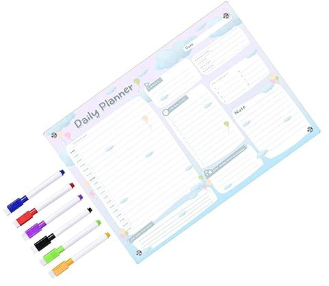 Lurrose Magnetischer Wochenplaner Für Kühlschrank Trocken Abwischbare Erinnerungsliste Mit Memo-schreibtafel Für Home-office Oder Küche Als Zeitplan-whiteboard