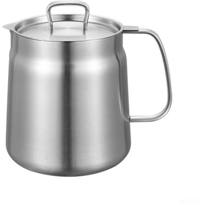 Recipiente de filtro de aceite de gran capacidad de 68 onzas con mango ergonómico para una fácil transferencia de aceite de cocina usado
