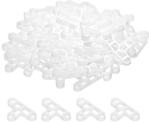 sourcing map Fliesen-Abstandshalter, 10 mm, Hartplastik, T-Typ, Fliesen, Abstandshalter, Installation, Keramik-Abstand-Clips für Wand, Boden, 200 Stück