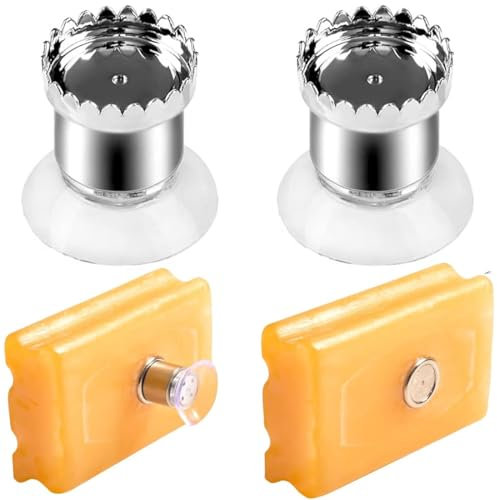 SIRLOMU 2 PCS Portasapone Magnetico con Ventosa – Forte Adesione, Portasapone in Acciaio Inossidabile per Doccia Senza Forare, per Bagno e Cucina