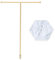 OUDQFCJ 1 Pcs Présentoir Bijoux en Plaqué Métal T-Bar pour Bracelets Colliers et Boucles d'Oreilles
