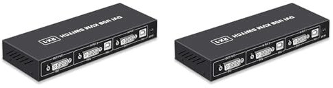 GREOHNMPAW 2X Switch KVM DVI 2-In-1 4K Due Computer USB Condivisi Tastiera Mouse Monitor di Stampa Schermata di Commutazione Multifunzione