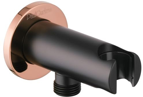 PaulGurkes Wandanschlussbogen Matt-Schwarz Rose-Gold mit Brausehalter