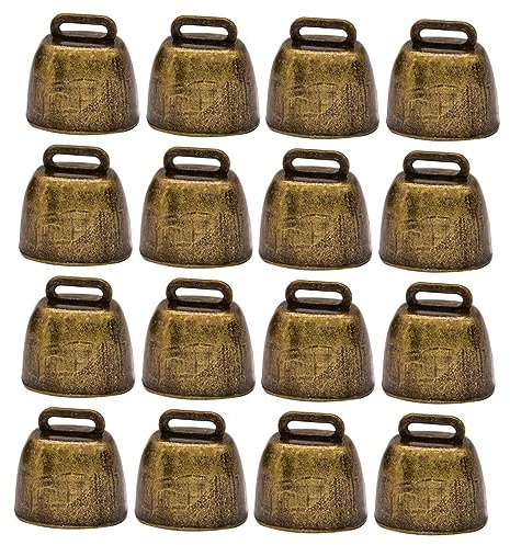 BESTonZON 16pezzi Campanelli per Bovini in Ferro Campanelli da Appendere per Bestiame Ornamenti per Campane Forniture per Bestiame per Animali Suono Nitido e Udibile Lunga Distanza