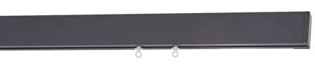 Binari per tende aste per tende bastoni e binari attacco a soffitto più colori scivoli per onde costanti wave movimento manuale ALTO 4,2 CM casa fiorentina (NERO, L.130)