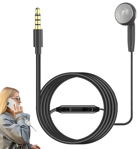 yztju Cuffia singola cablata - Mono con microfono, Musica di controllo del filo | Dispositivo singolo portatile per jogging con studio di lavoro, accessorio per l'