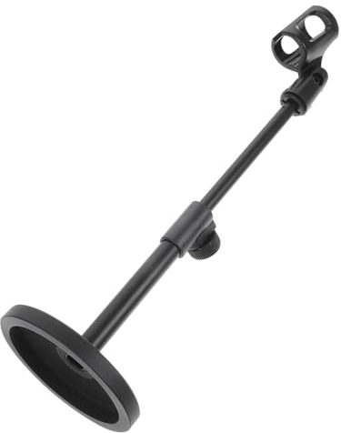 CONGARTENO Soporte Micrófono de Mesa Ajustable con Base Pesada de Metal para Micrófono Inalámbrico y Estudio