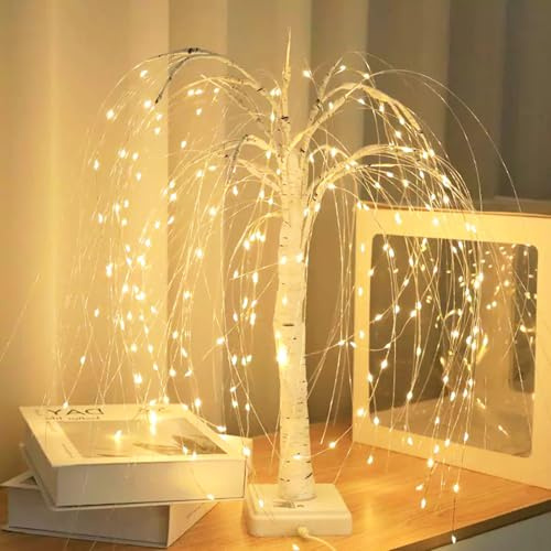 wpdash Varmvit eldfluga omgivande ljus USB & batteri dubbel kraft lysande pilträd LED dekor bord för barnrum bröllopsdagar & födelsedagsfester och gåva