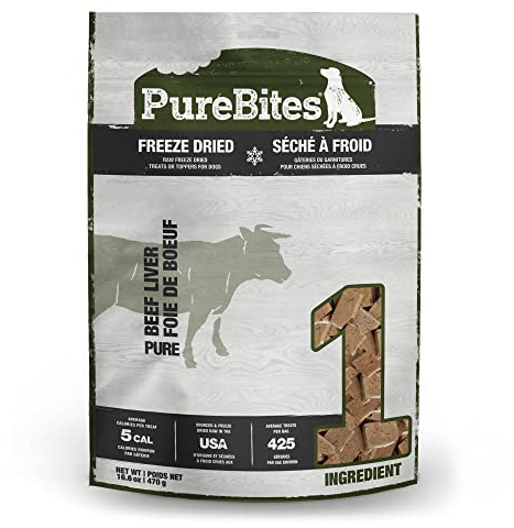 PureBites Beef Single Ingredient Freeze Dried Dog Treats, 16.6 oz