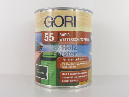 0,75 Liter GORI 55 Rapid Wetterschutzfarbe Schwedenrot w. Bondex Express Dauersc