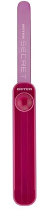 Beter – Lima de uñas profesional de vidrio templado, formato retráctil, para uñas naturales y acrílicas, muy resistente, larga duración