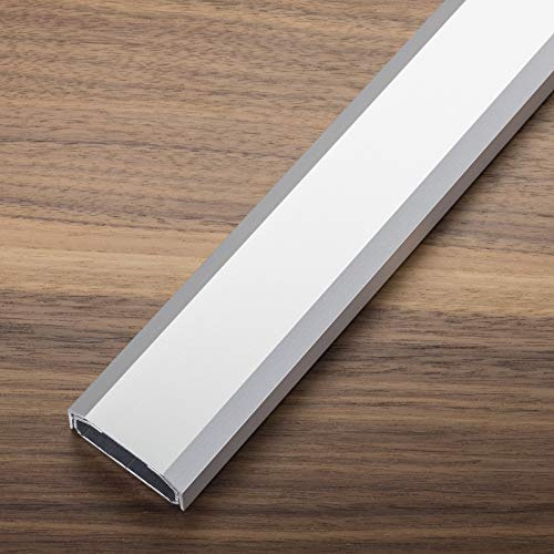 Design Kabelkanal 1100 x 50 x 20 mm Silber eloxiert Platz für viele Kabel | Kabeldurchführung Kabelhalter Design trifft auf Funktion von SCHÜCO ALU COMPETENCE