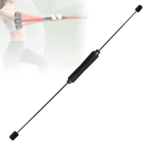 Pilates Stange Tragbares Yoga Stick Sport Schwingstab Erwachsene Swingstick Multifunktionale Fitness Flexi Bar, Abnehmbare Home Trainning Bar mit Trainingsmuskel, High Elasti, Schwarz LSDRALOBBEB 108(