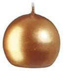Kugelkerzen Gold, Ø 4 cm, 12 Stück