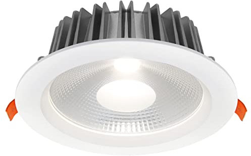 Long Life Lamp Company 30w Round Recessed LED Down Light Cool White 4000k AC100-240v PL, Metal Halide Replacement CDL30W4K