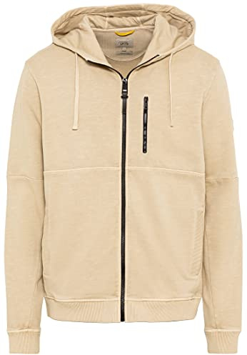 camel active Men's Pure Cotton Hooded Sweatshirt, beige, XL
