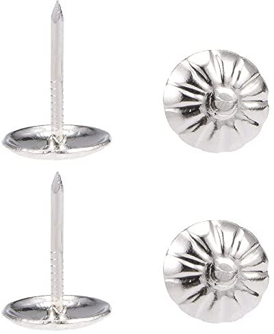 Antico rivestimento per tappezzeria, 120 pezzi, chiodi per mobili, chiodi da tappezzeria per divano, sedia, letto e altri mobili (argento)
