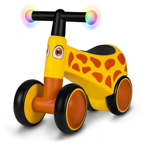 lionelo SAMMY Bicicletta Senza Pedali da 1 a 3 anni, Camminatore Bambini 4 Ruote Fino a 25 kg, Maniglie Antiscivolo con Luci 3 Design Sella Ergonomica, Per Bambine e Bambini