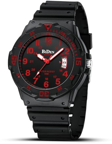Herren Uhr Wasserdichte Analoge Quarzuhr Sport Armbanduhr Herren mit Datum | Casual Designer Uhr mit 12/24-Stunden-Anzeige, Langlebiges Silikonarmband, 3ATM Wasserdicht für den täglichen Gebrauch