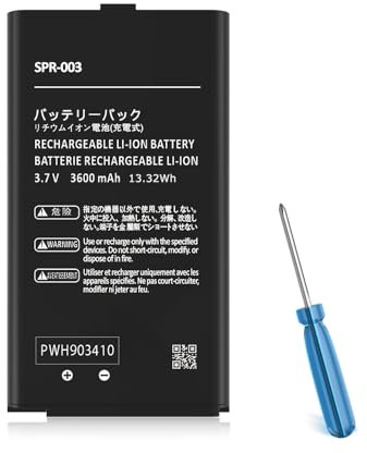 3600mAh BOANV SPR-003 Batterie pour Nintendo 3DS XL New 3DS XL LL Console de jeu, Batterie de remplacement haute capacité pour Nintendo Switch Console de jeu SPR-003 Batterie avec kit d'outils de répa