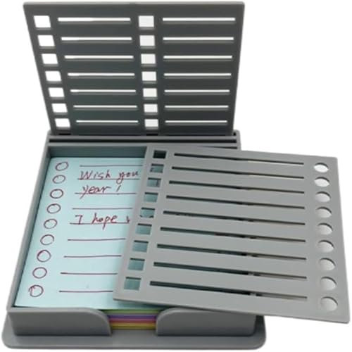 PostIt-Notiz-Vorlage, Haftnotiz-Halter mit Schablone, PostIt-Notiz-Spender (Grau)