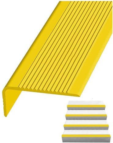 Treppenkantenprofil Kantenschutz Anti-Rutsch-Streifen für Treppen im Innen- und Außenbereich, schön, praktisch, verhindert Ausrutschen, Lange Lebensdauer LLIMEIDP250410(Color:Yellow,Size:20m/787in)
